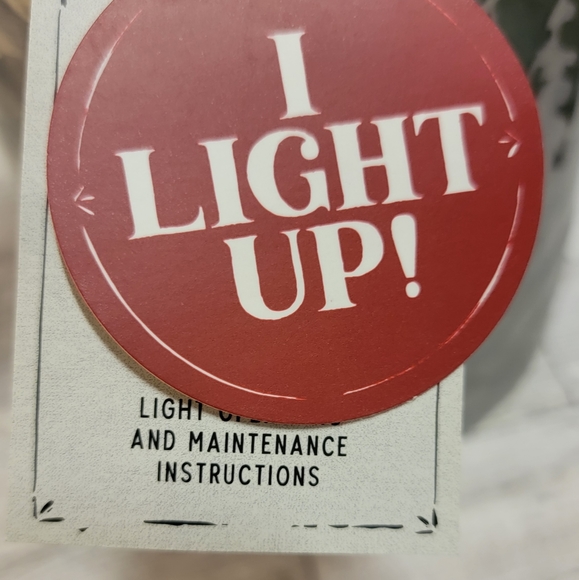 RED SHED Deer pattern iron pail candle holder. It lights up too! NWT* - Picture 4 of 9